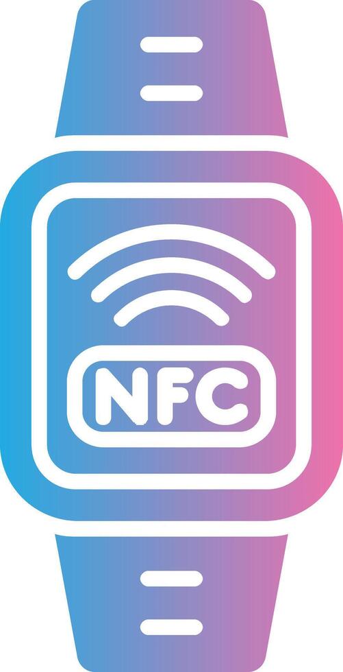 Nfc Glyph Gradient Icon Design vector
