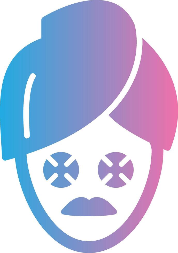 Face Mask Glyph Gradient Icon Design vector