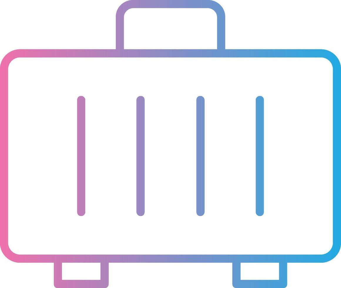 Suitcase Line Gradient Icon Design vector