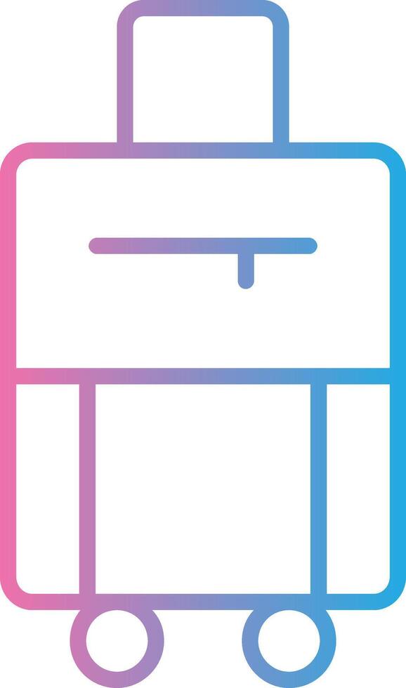 Bag Line Gradient Icon Design vector