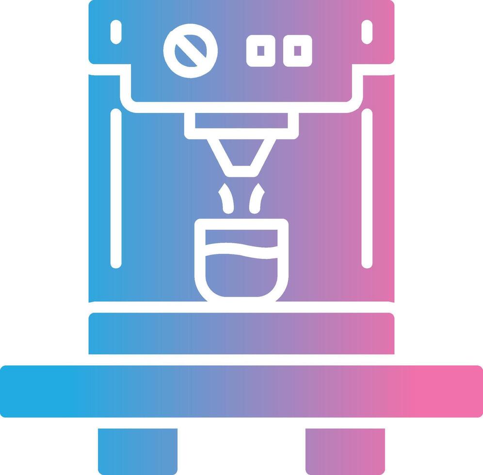 Coffee Machine Glyph Gradient Icon Design vector