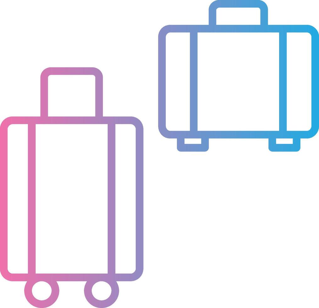 Suitcases Line Gradient Icon Design vector