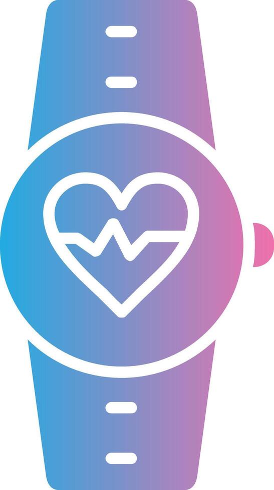 Heart Rate Monitor Glyph Gradient Icon Design vector