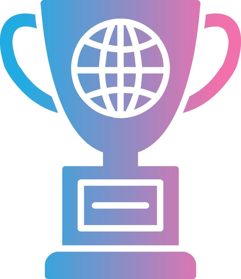 World Glyph Gradient Icon Design vector