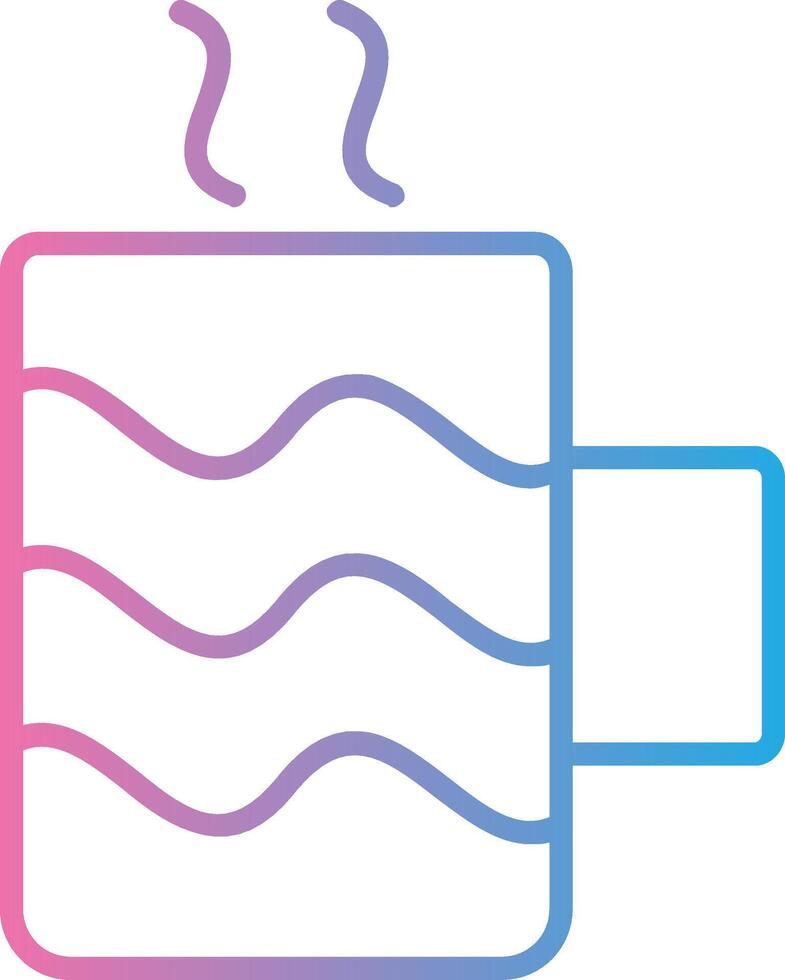 Mug Line Gradient Icon Design vector