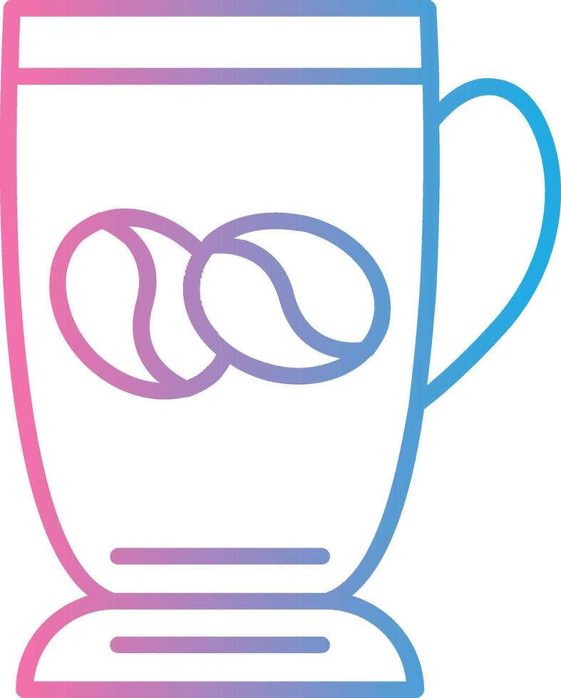 café taza línea degradado icono diseño vector