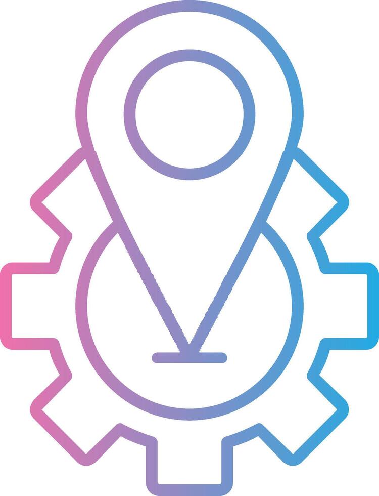 Location Line Gradient Icon Design vector