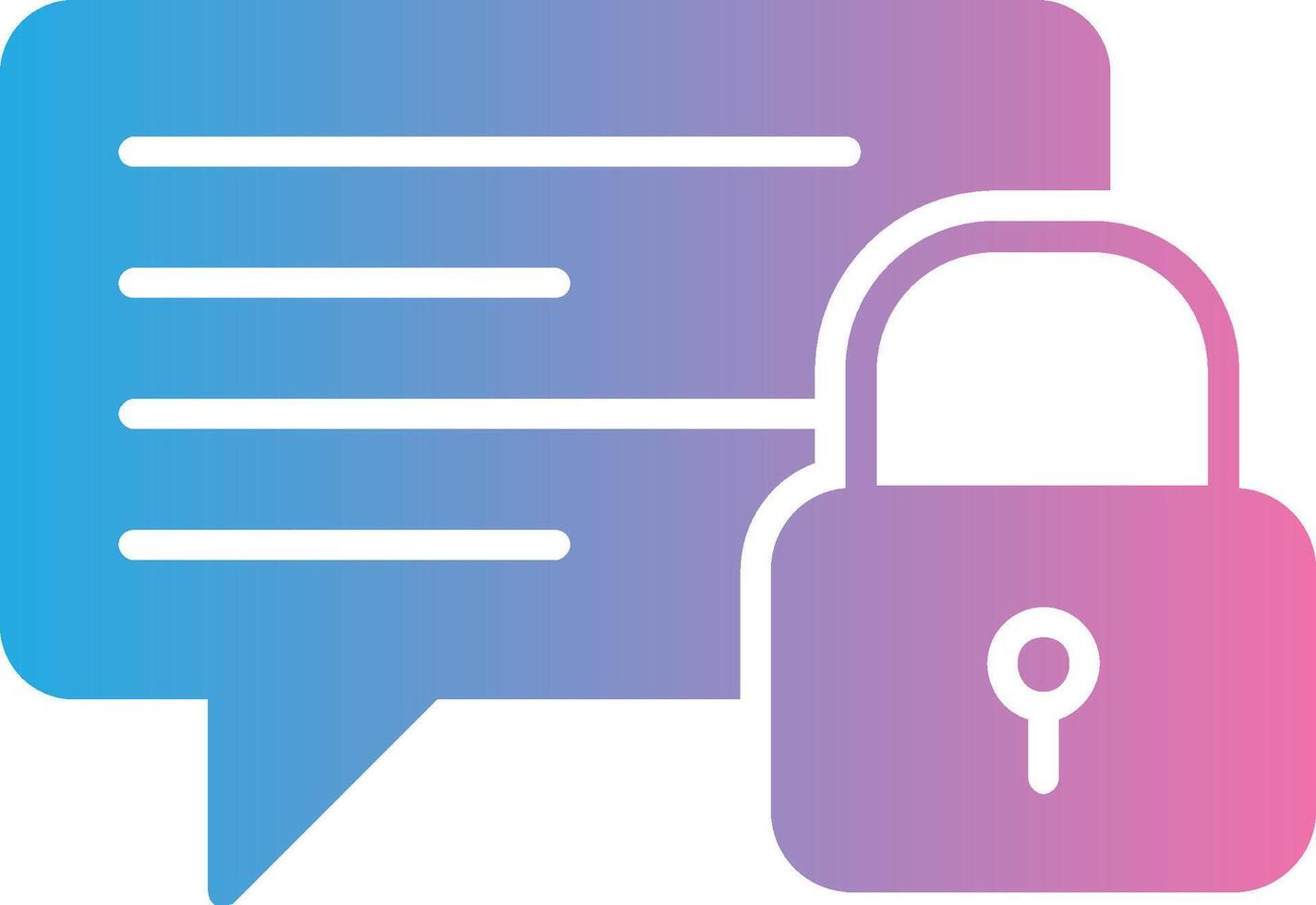 Chat Bubble Glyph Gradient Icon Design vector