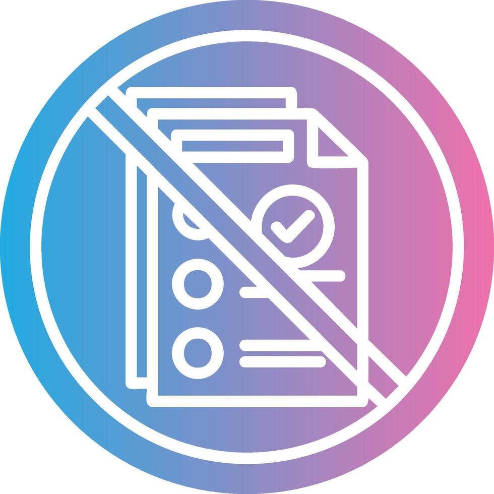 Prohibited Sign Glyph Gradient Icon Design vector