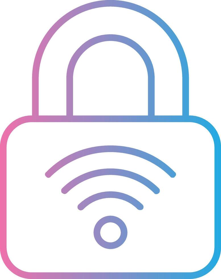Padlock Line Gradient Icon Design vector
