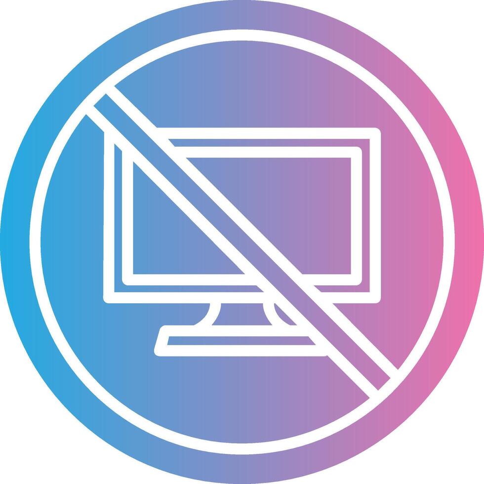 Prohibited Sign Glyph Gradient Icon Design vector