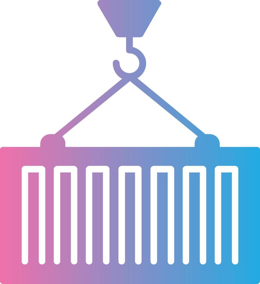Container Loading Glyph Gradient Icon Design vector