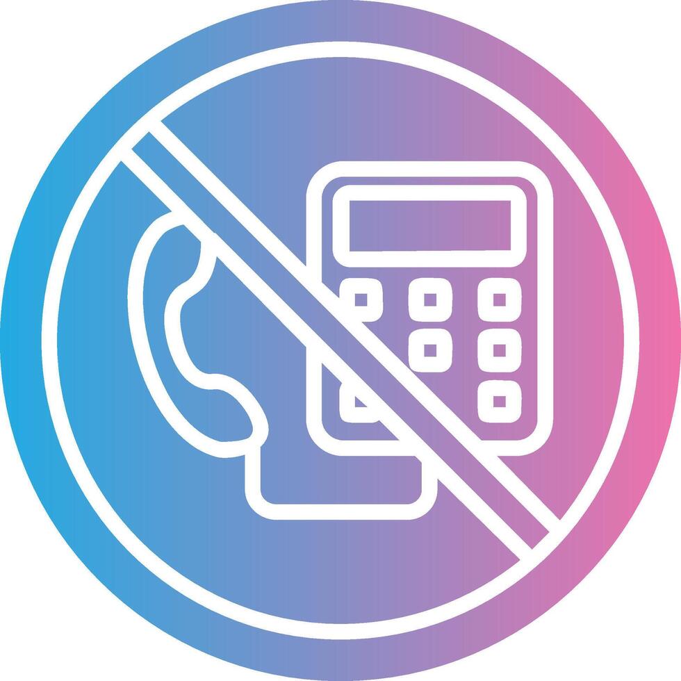 Prohibited Sign Glyph Gradient Icon Design vector