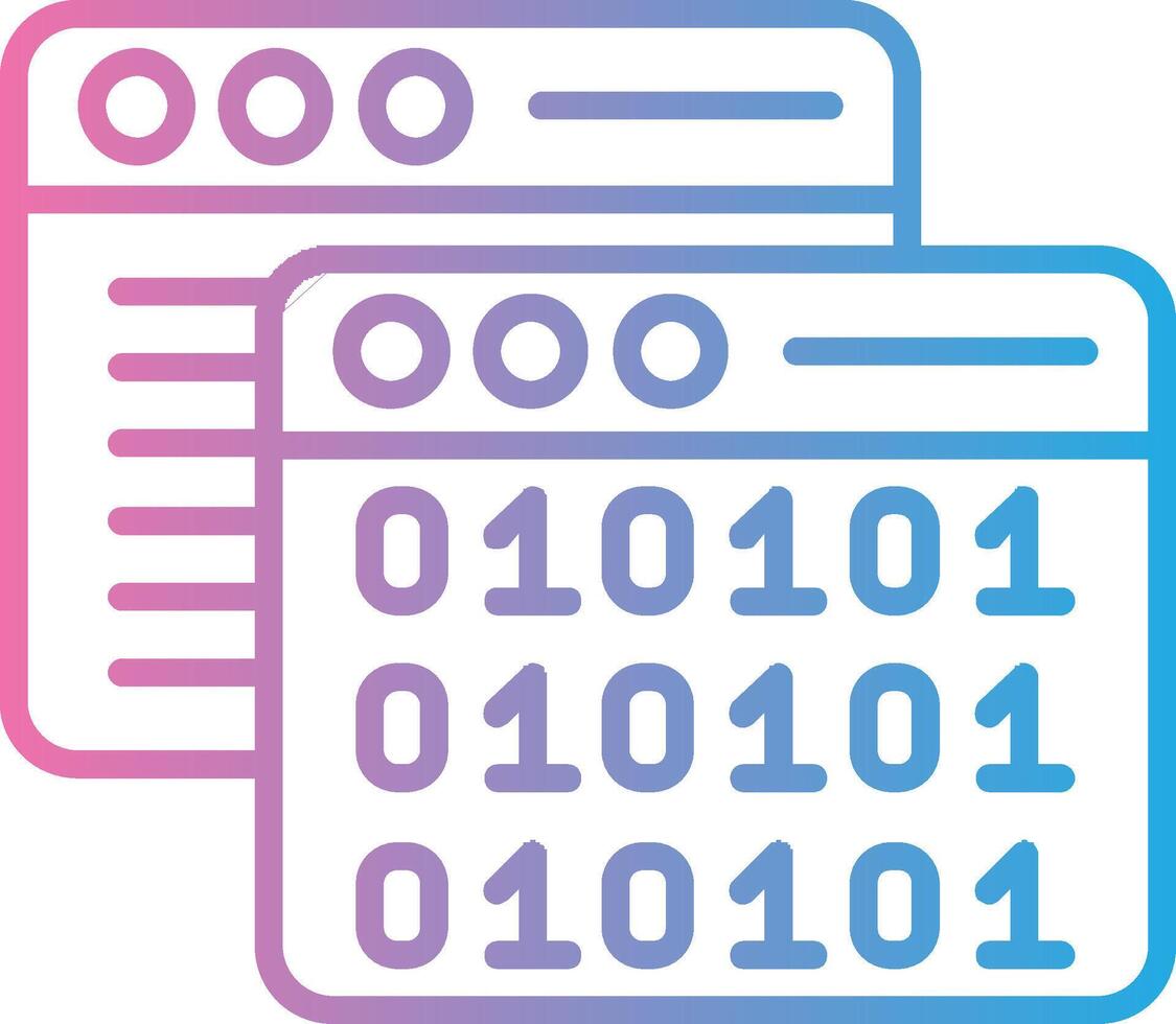 Browser Line Gradient Icon Design vector