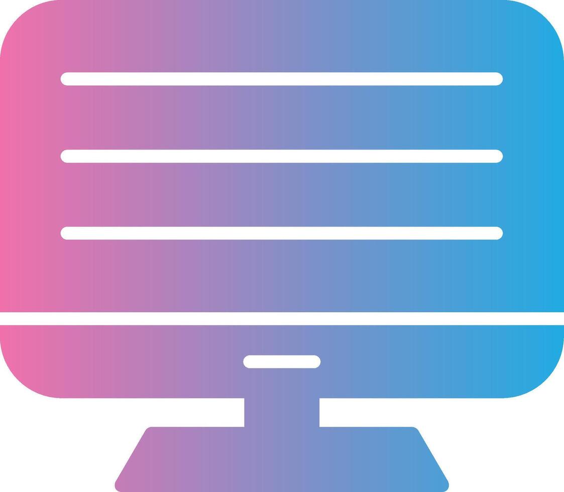 Computer Glyph Gradient Icon Design vector