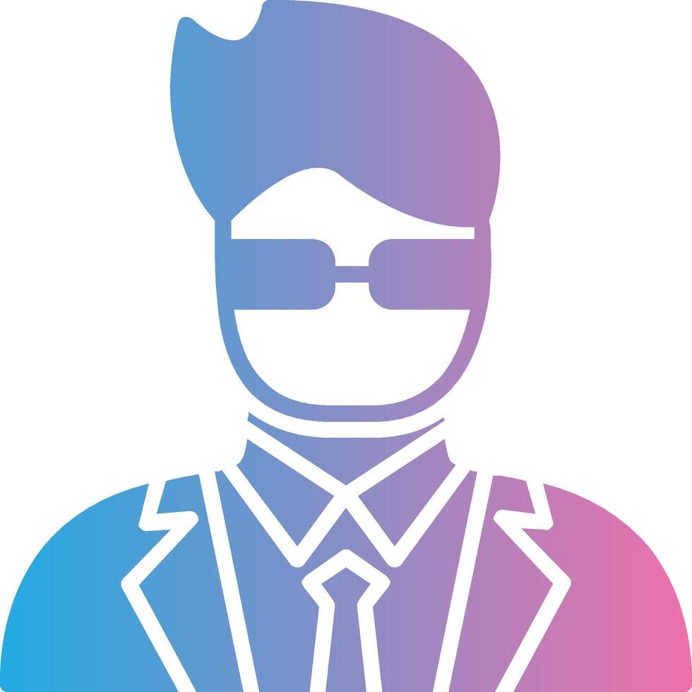 Bodyguard Glyph Gradient Icon Design vector