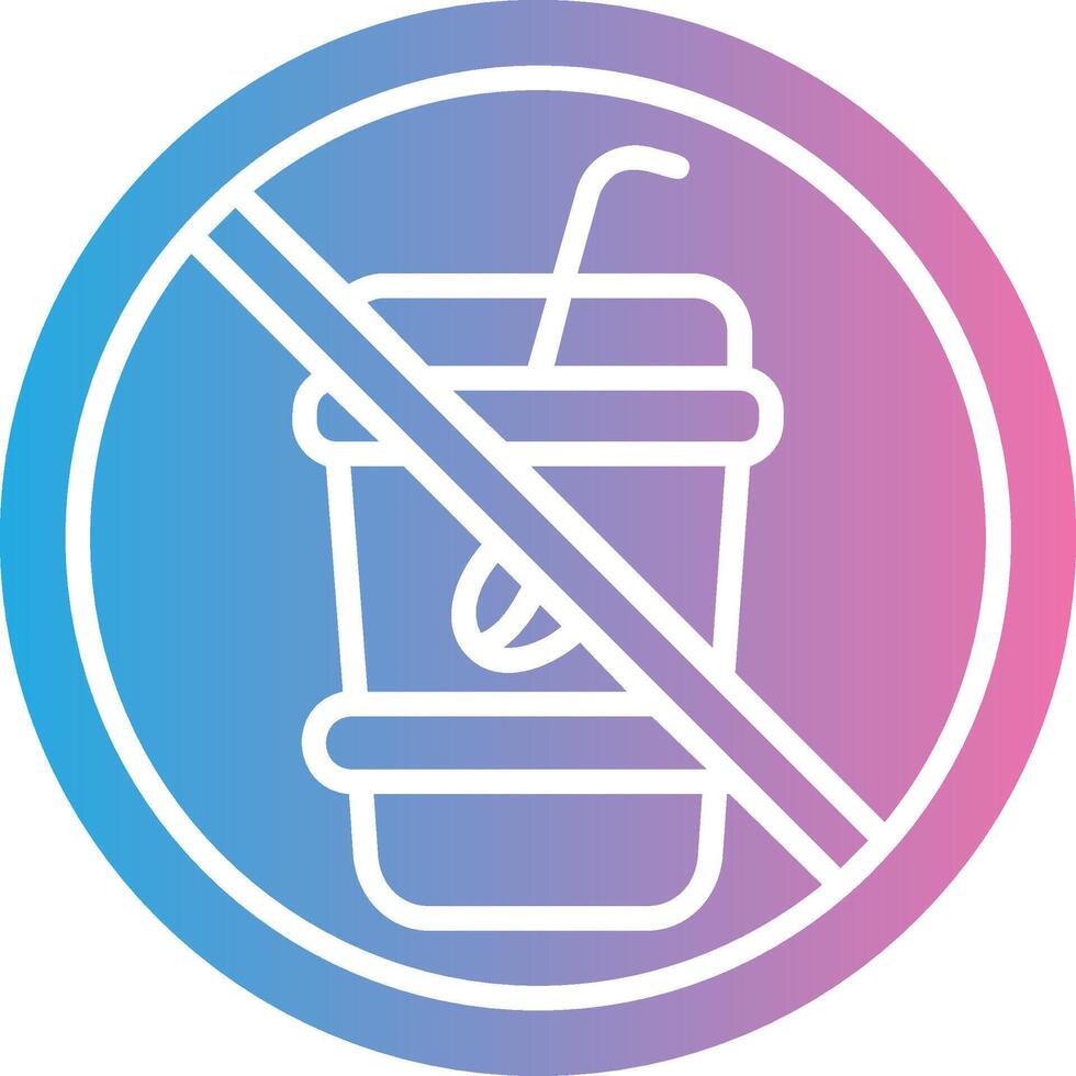 Prohibited Sign Glyph Gradient Icon Design vector