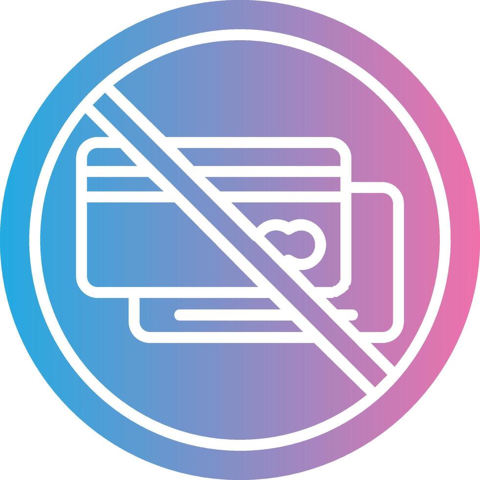 Prohibited Sign Glyph Gradient Icon Design vector