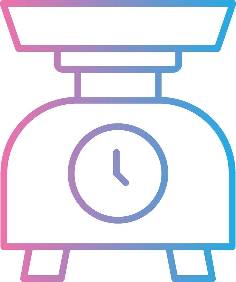 Kitchen Scale Line Gradient Icon Design vector