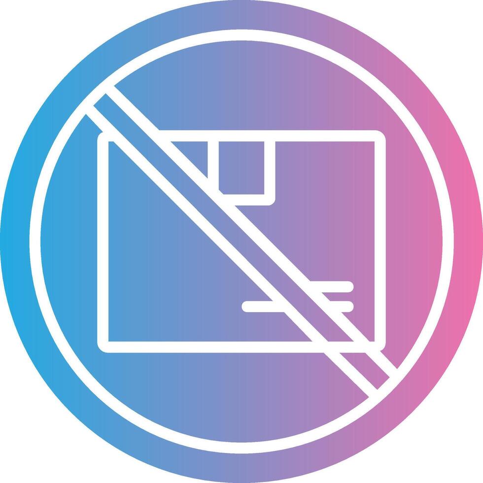 Prohibited Sign Glyph Gradient Icon Design vector