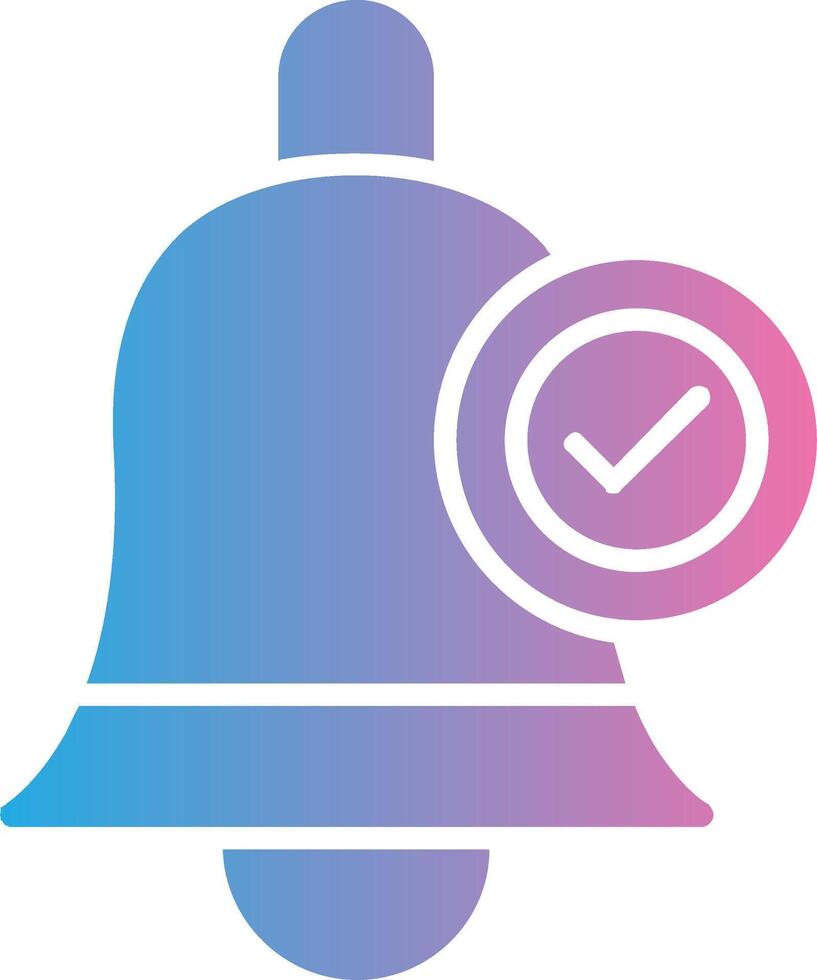 Bell Glyph Gradient Icon Design vector