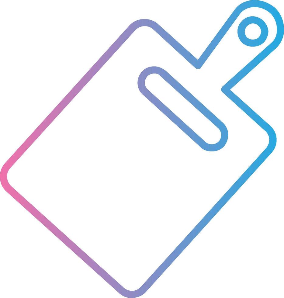 Cutting Board Line Gradient Icon Design vector