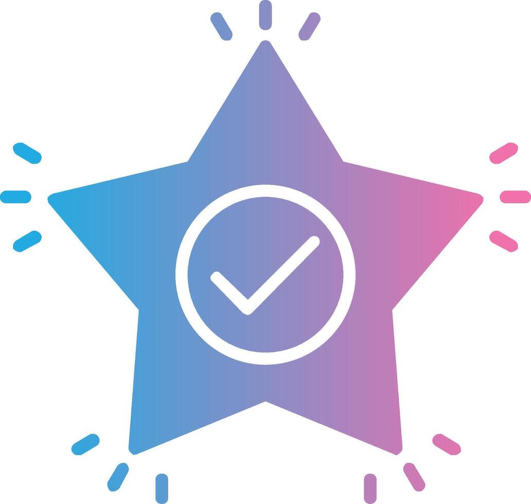Star Glyph Gradient Icon Design vector