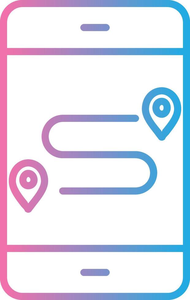 GpS Line Gradient Icon Design vector