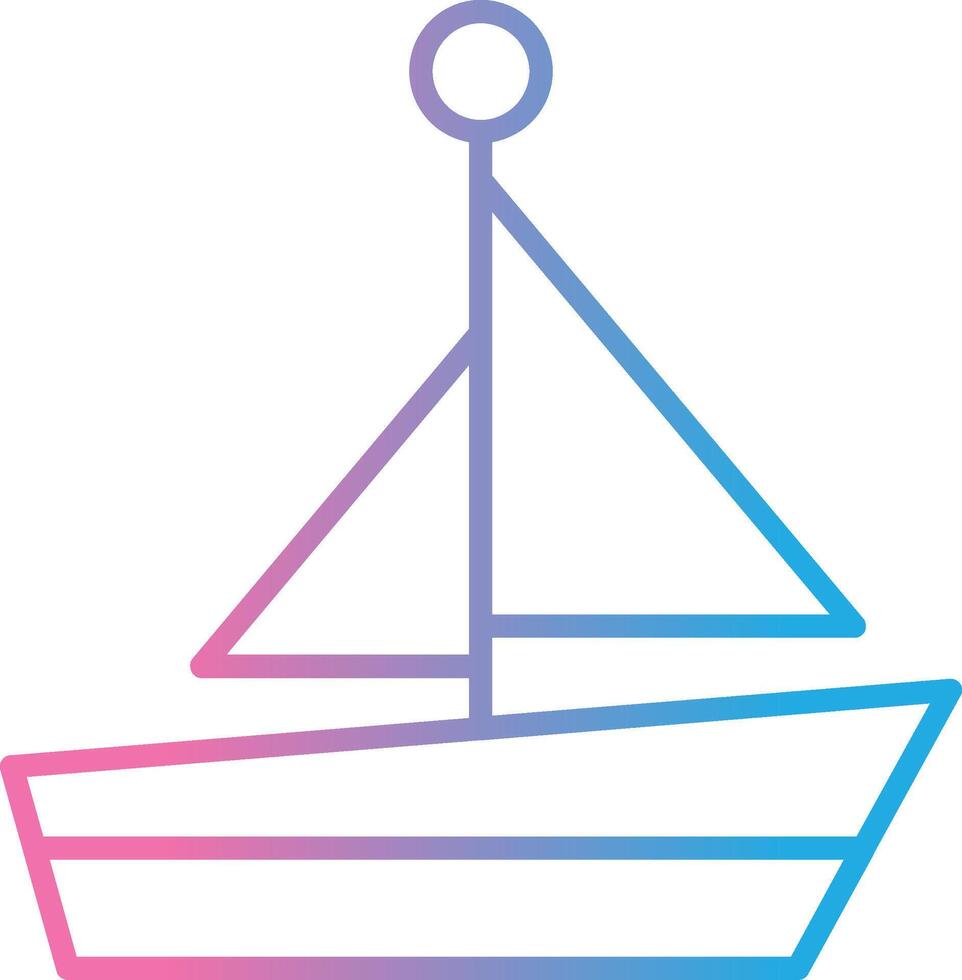 Boat Line Gradient Icon Design vector