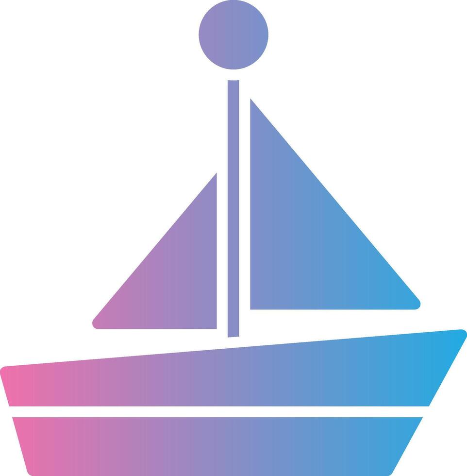 barco glifo degradado icono diseño vector
