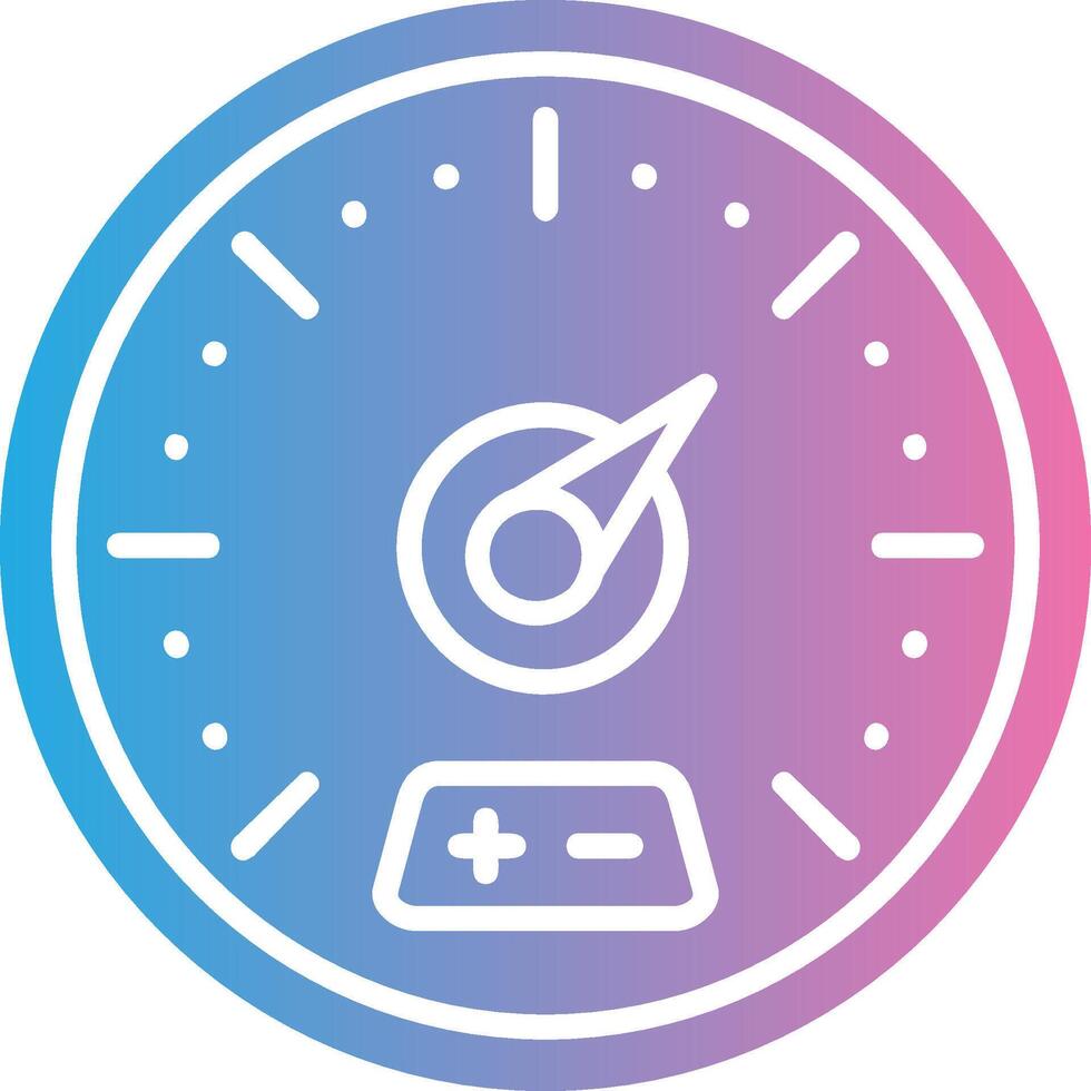 Gauge Glyph Gradient Icon Design vector