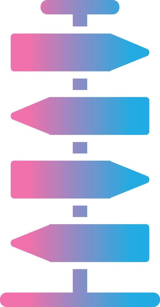 Signpost Glyph Gradient Icon Design vector