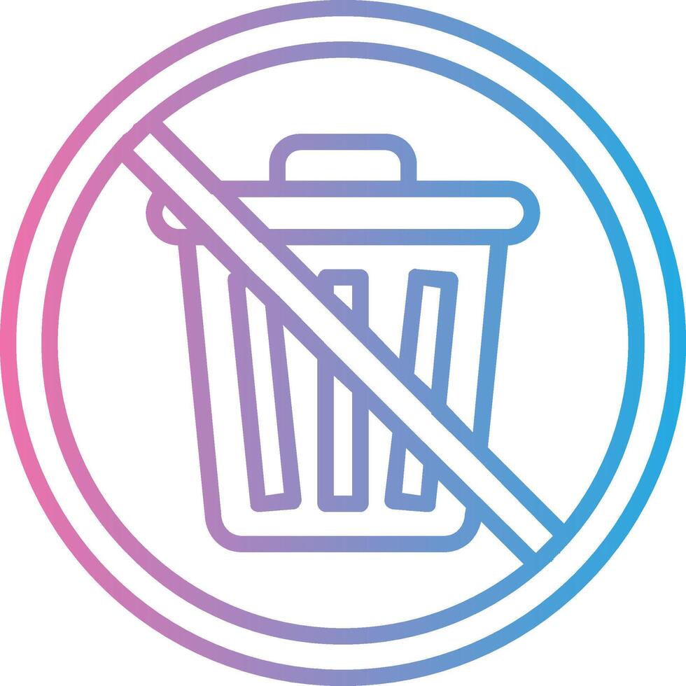 Prohibited Sign Line Gradient Icon Design vector