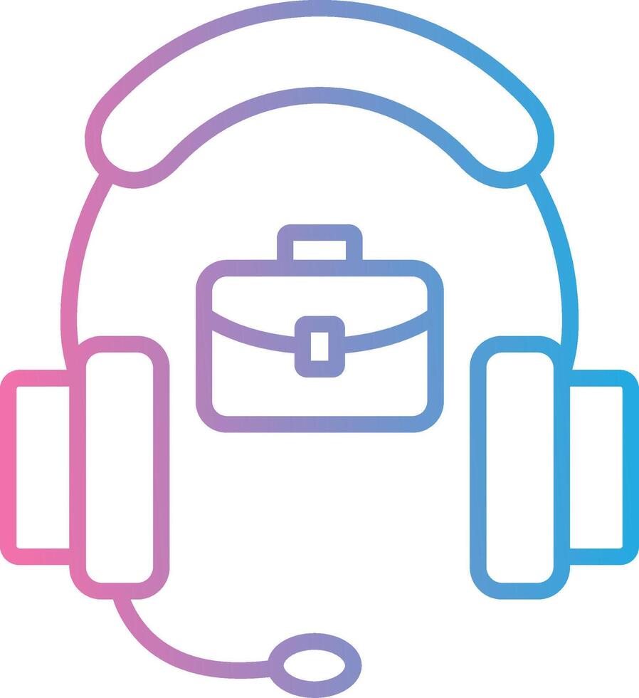 Support Line Gradient Icon Design vector