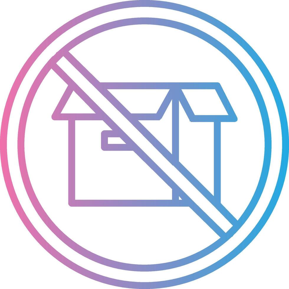 Prohibited Sign Line Gradient Icon Design vector