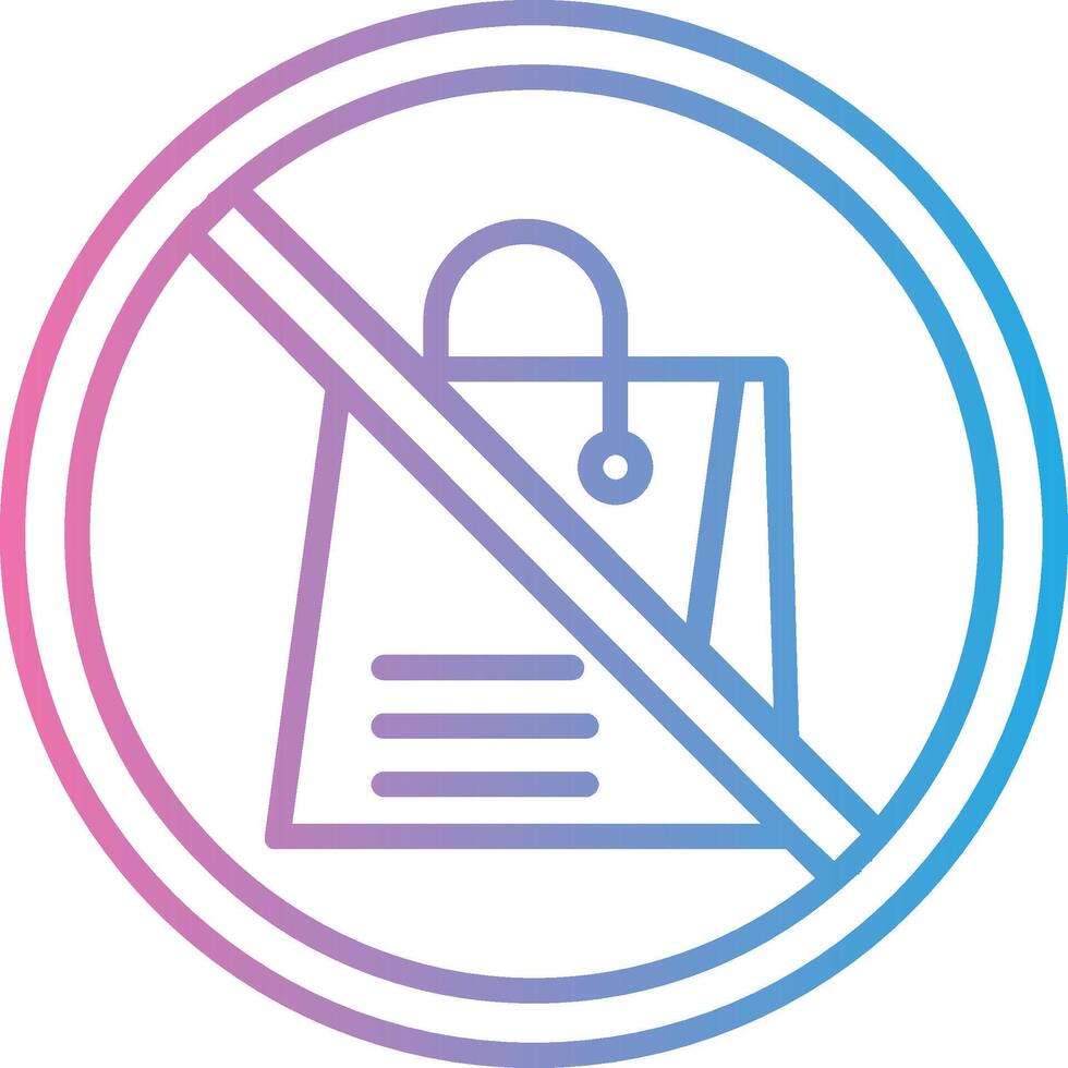 Prohibited Sign Line Gradient Icon Design vector