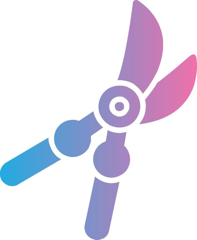 Purning Shears Glyph Gradient Icon Design vector