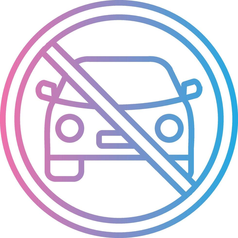 Prohibited Sign Line Gradient Icon Design vector