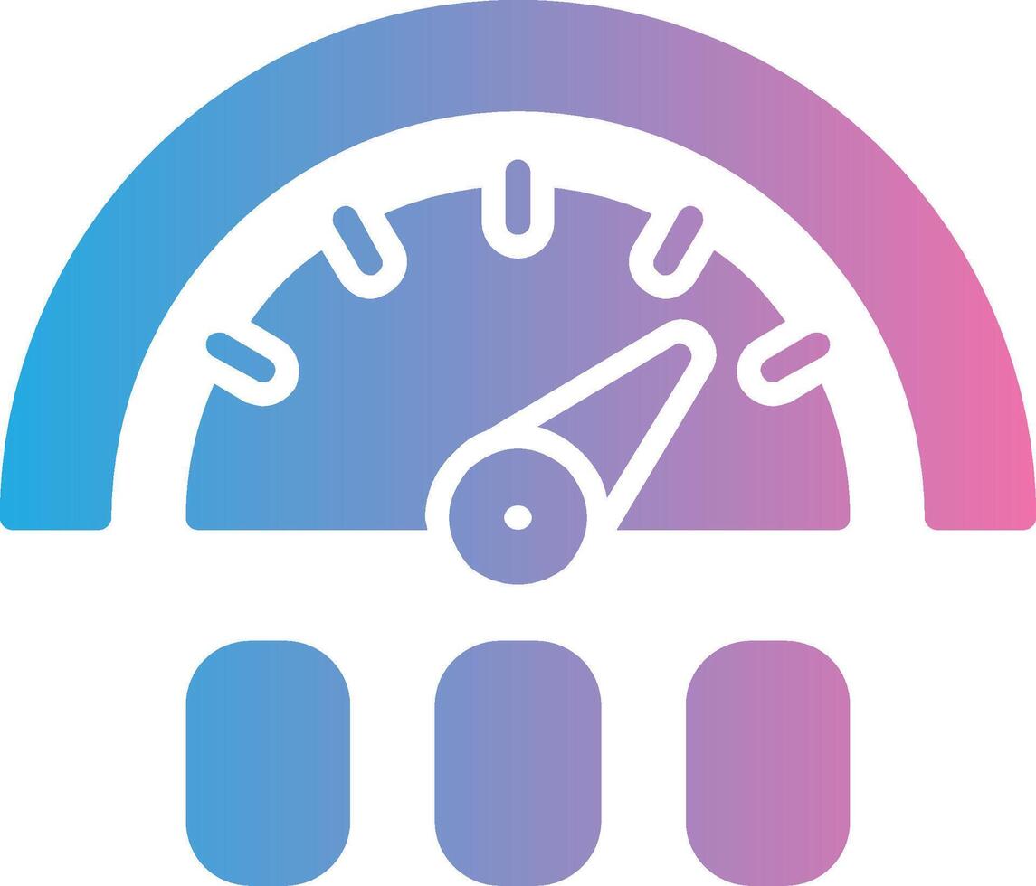 Gauge Glyph Gradient Icon Design vector