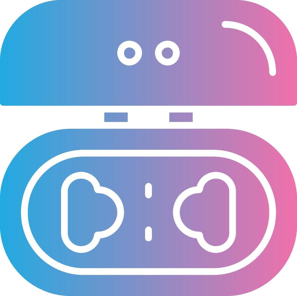 Earbuds Glyph Gradient Icon Design vector