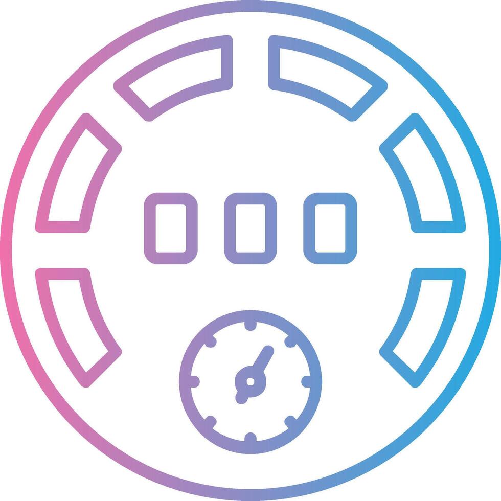 Gauge Line Gradient Icon Design vector
