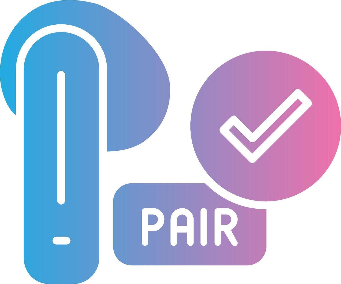 Pairing Glyph Gradient Icon Design vector
