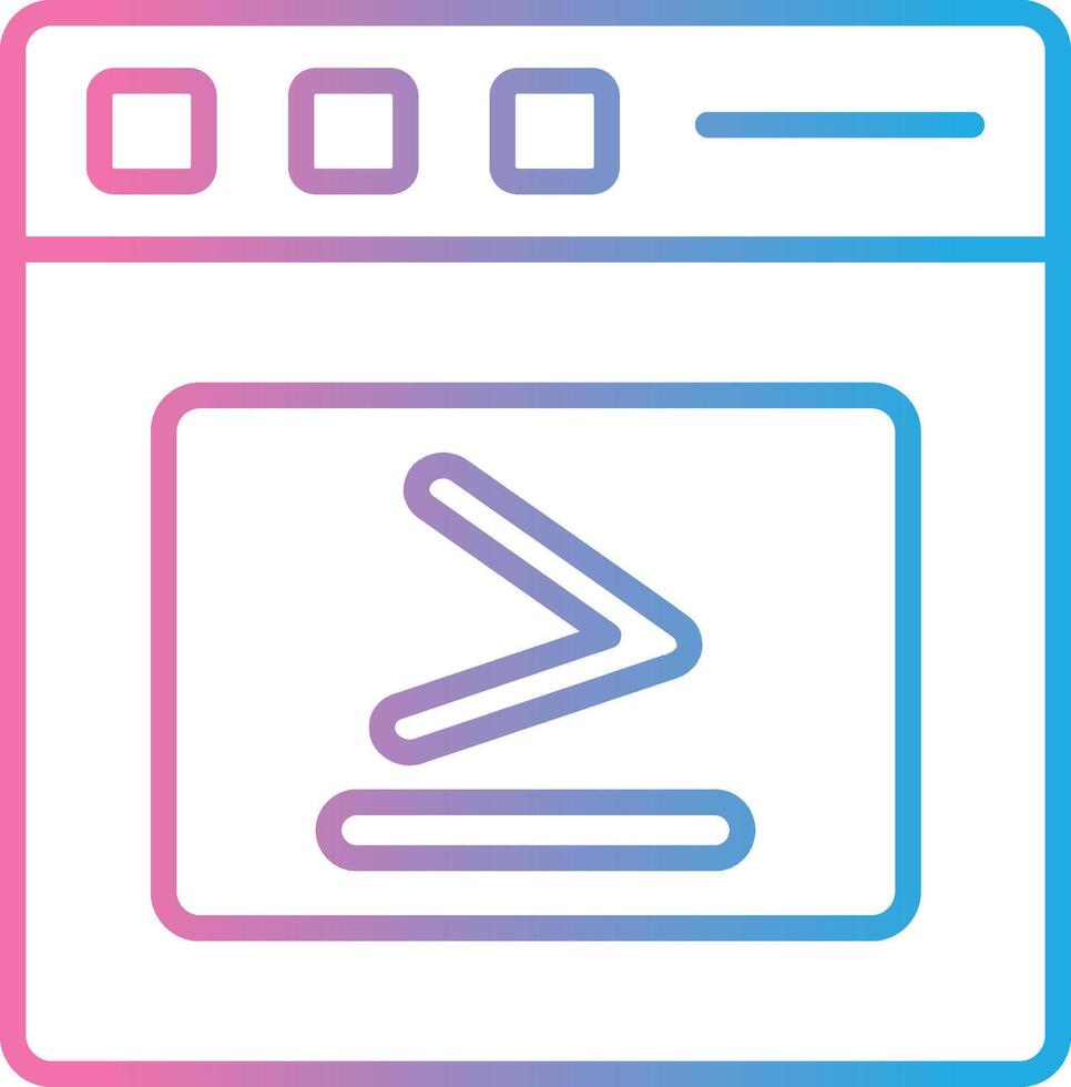Greater Than Line Gradient Icon Design vector