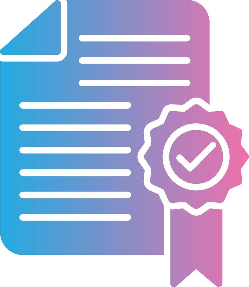 File Glyph Gradient Icon Design vector