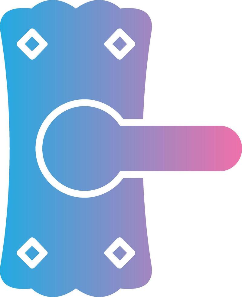 Door Handle Glyph Gradient Icon Design vector