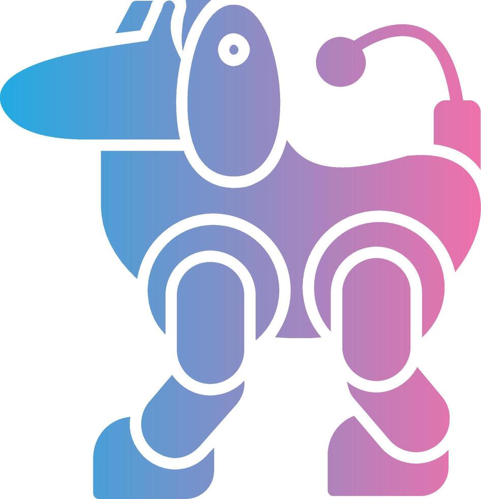 Robot Glyph Gradient Icon Design vector