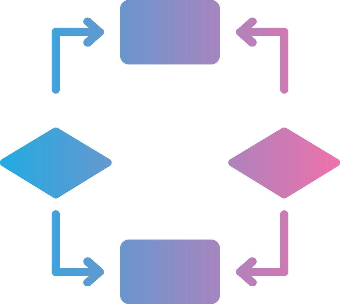 Algorithm Glyph Gradient Icon Design vector