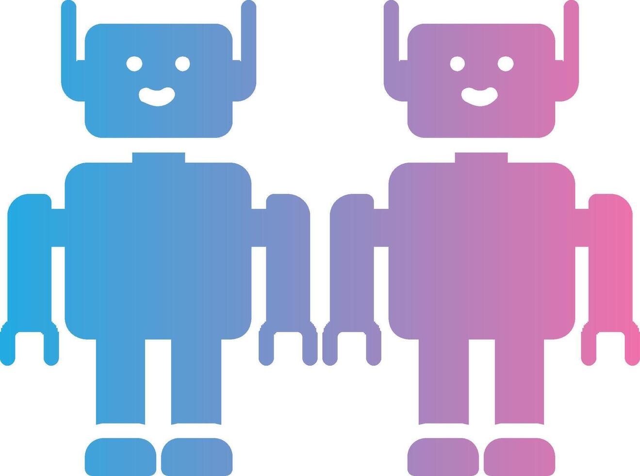 Robots Glyph Gradient Icon Design vector