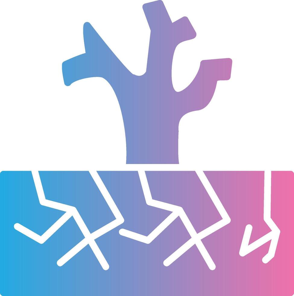 Drought Glyph Gradient Icon Design vector