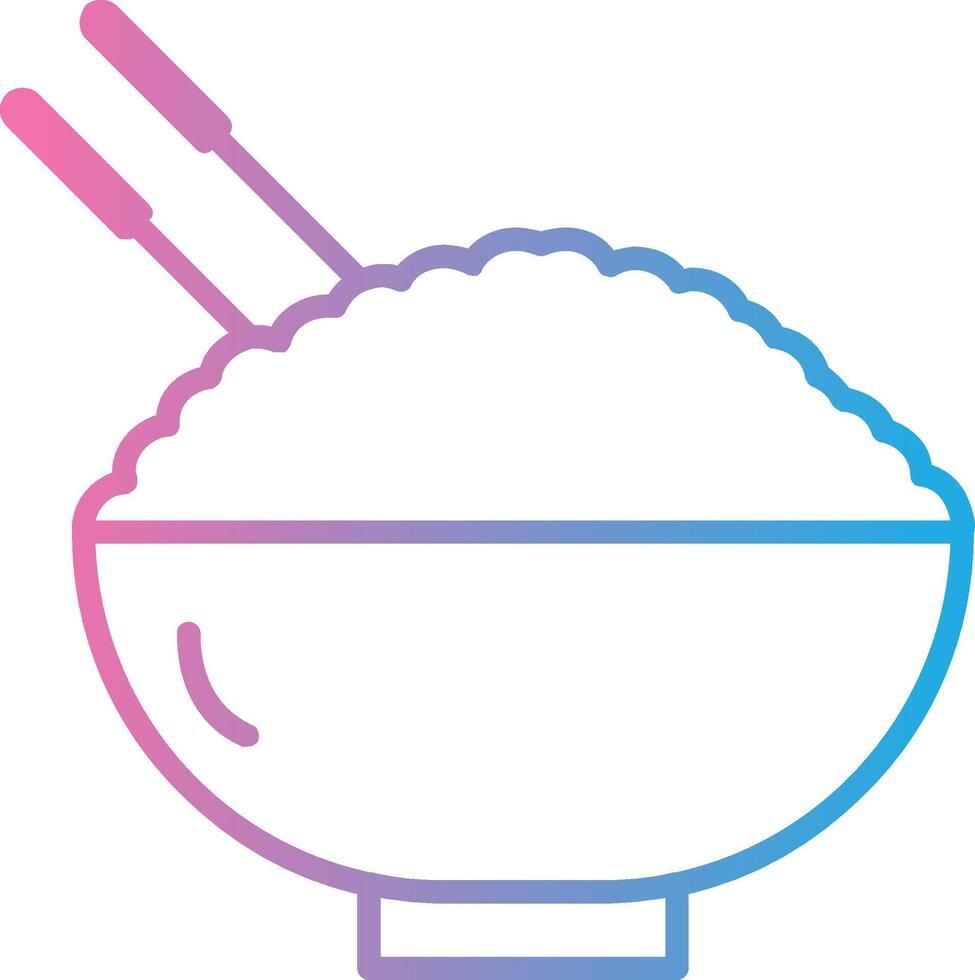 Chinese Food Line Gradient Icon Design vector